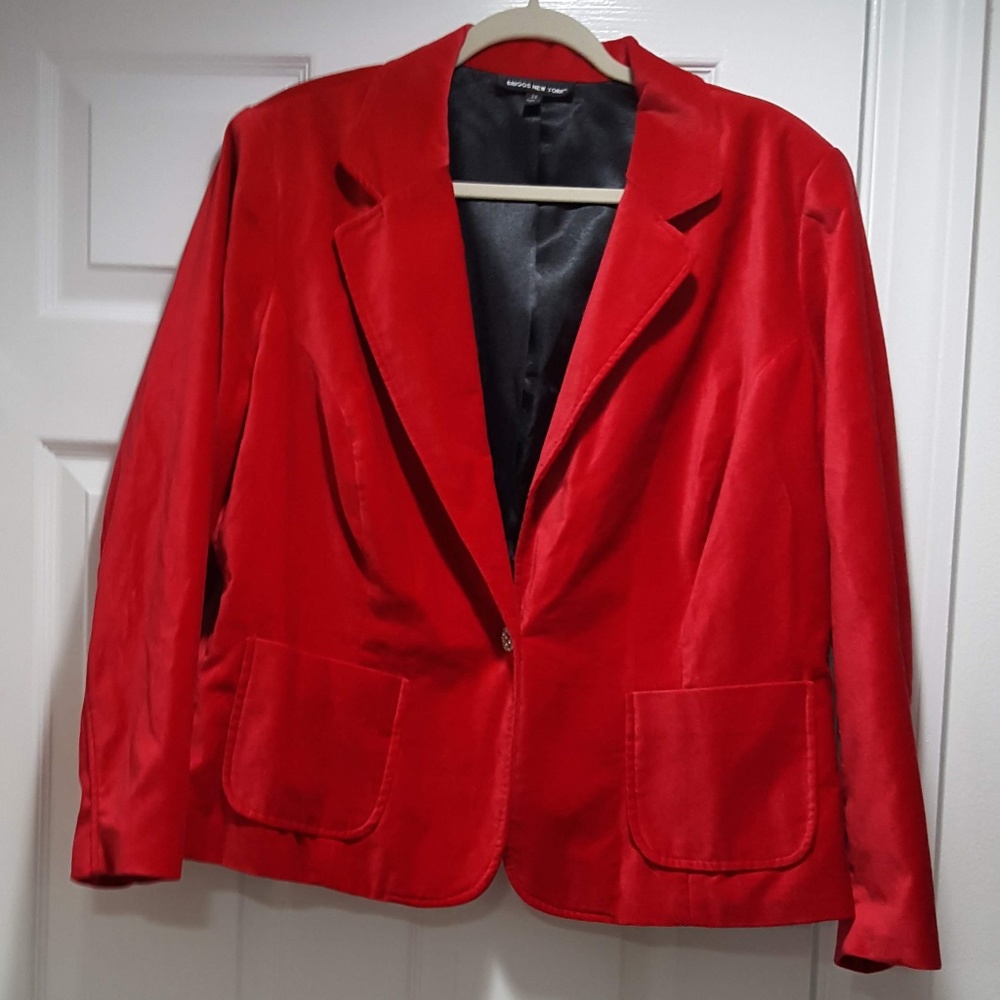 Briggs New York Red Velvet Jacket 2X, Gently‎ Preloved